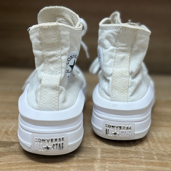 Converse Chunky Platform High Top All Star White Size 5.5 - Picture 6 of 8